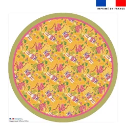Coupon pour nappe lapin printanier jaune - Création Stillistic