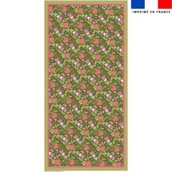 Coupon pour nappe lapin printanier vert kaki - Création Stillistic