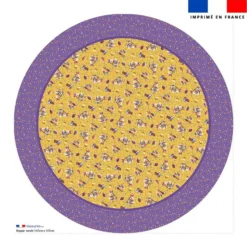 Coupon pour nappe ronde motif mini poule et oeufs de Pâques jaune - Création Stillistic