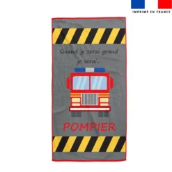 Coupon pour serviette de plage motif pompier