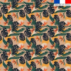 Coupon pour serviette de plage motif strelitzia et palme jungle