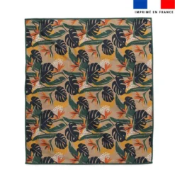 Coupon pour serviette de plage motif strelitzia et palme jungle