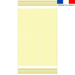 Coupon pour serviette de plage jaune motif fouta japonaise
