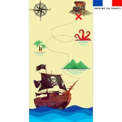 Coupon pour serviette de plage motif pirate