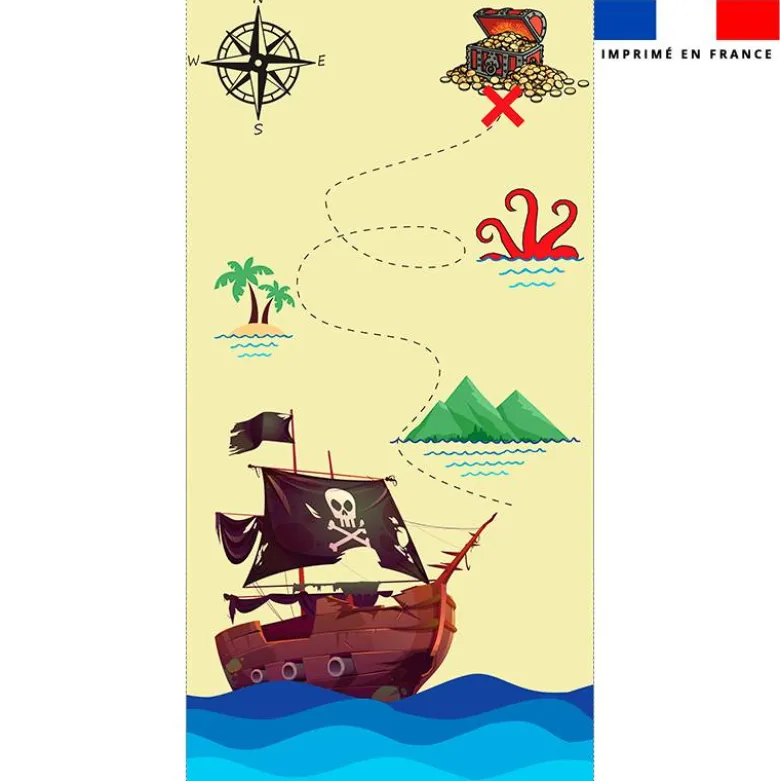 Coupon pour serviette de plage motif pirate