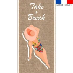 Coupon pour serviette de plage motif take a break