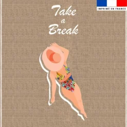 Coupon pour serviette de plage motif take a break