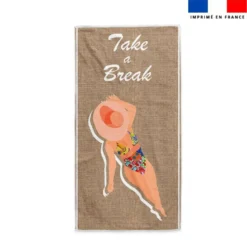 Coupon pour serviette de plage motif take a break