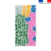 Coupon pour serviette de plage motif plante multicolore