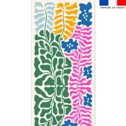 Coupon pour serviette de plage motif plante multicolore