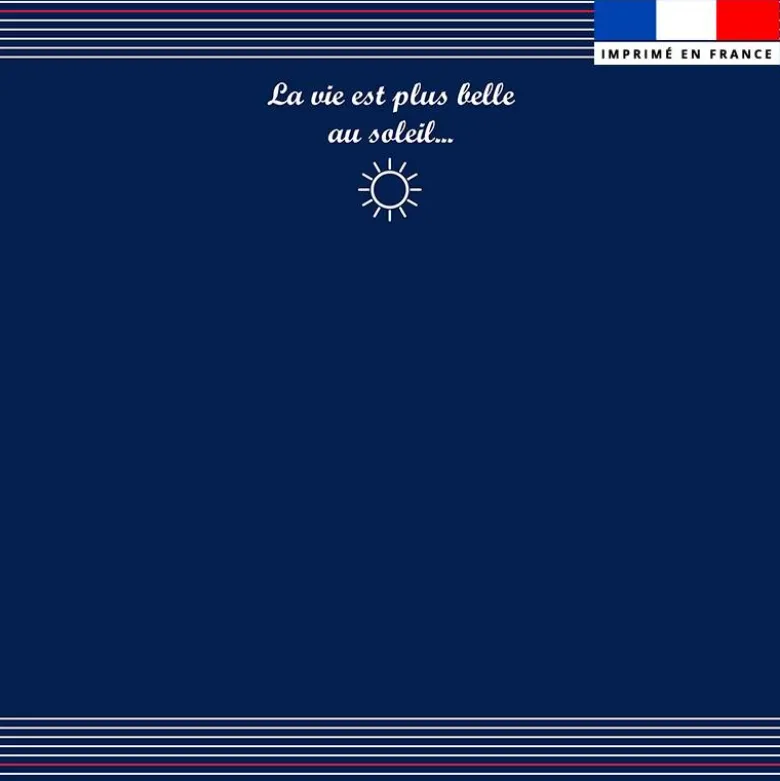 Coupon pour serviette de plage bleu motif marinière
