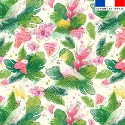 Coupon pour serviette de plage motif tropical - Création Pilar Berrio
