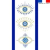 Coupon pour serviette de plage motif Grèce oeil bleu