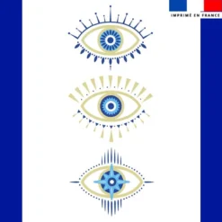 Coupon pour serviette de plage motif Grèce oeil bleu