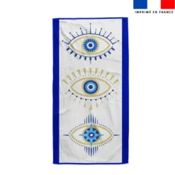 Coupon pour serviette de plage motif Grèce oeil bleu