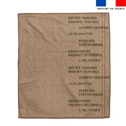 Coupon pour serviette de plage effet texture jute