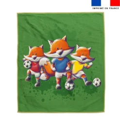 Coupon pour serviette de plage motif renard foot - Création Stillistic