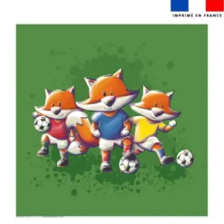Coupon pour serviette de plage motif renard foot - Création Stillistic
