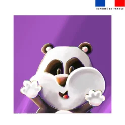 Coupon pour serviette de plage motif Panda Lou-Stick - Création Stillistic