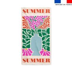Coupon pour serviette de plage motif flowers summer