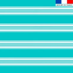 Coupon pour serviette de plage vert d'eau motif fouta symétrique