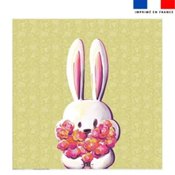 Coupon pour serviette de plage motif lapin printanier - Création Stillistic