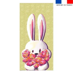 Coupon pour serviette de plage motif lapin printanier - Création Stillistic