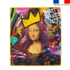Coupon pour serviette de plage motif graffiti portrait - Création Alex Z