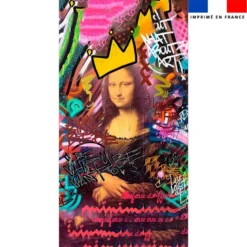 Coupon pour serviette de plage motif graffiti portrait - Création Alex Z