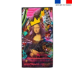 Coupon pour serviette de plage motif graffiti portrait - Création Alex Z