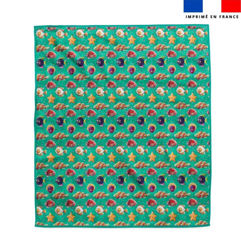 Coupon pour serviette de plage motif poissons bonbons - Création Stillistic