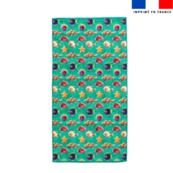 Coupon pour serviette de plage motif poissons bonbons - Création Stillistic