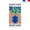 Coupon pour serviette de plage motif flowers happy mom
