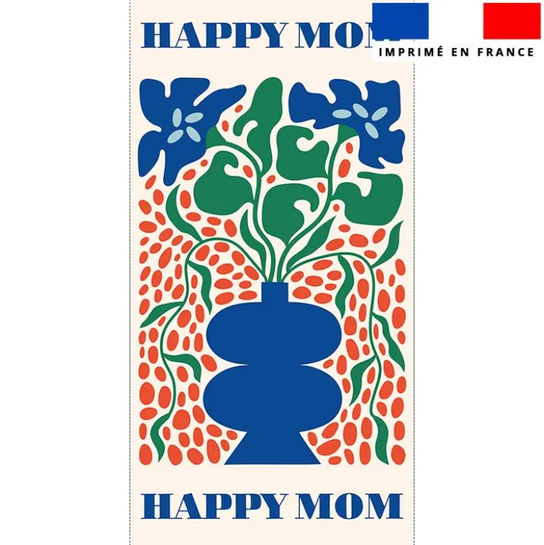 Coupon pour serviette de plage motif flowers happy mom