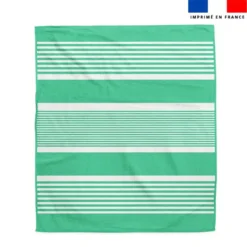 Coupon pour serviette de plage vert d'eau motif fouta