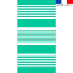 Coupon pour serviette de plage vert d'eau motif fouta