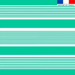 Coupon pour serviette de plage vert d'eau motif fouta