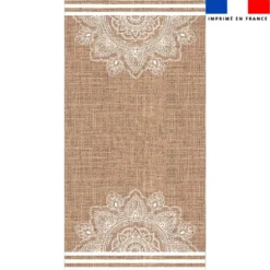 Coupon pour serviette de plage motif mandala effet jute