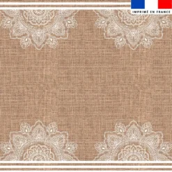Coupon pour serviette de plage motif mandala effet jute