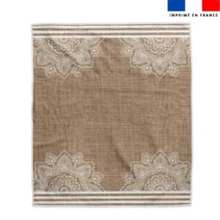 Coupon pour serviette de plage motif mandala effet jute