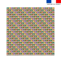 Coupon pour serviette de plage motif mosaïque animaux Lou-Sticks - Création Stillistic