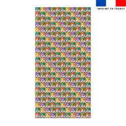 Coupon pour serviette de plage motif mosaïque animaux Lou-Sticks - Création Stillistic