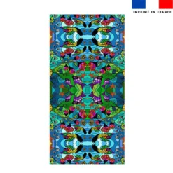 Coupon pour serviette de plage motif paysage marin - Création Lita Blanc