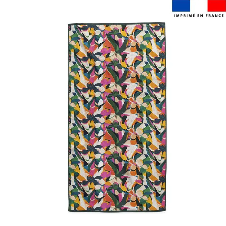Coupon pour serviette de plage motif tropical abstrait