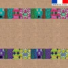 Coupon pour serviette de plage motif wax effet toile de jute