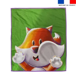 Coupon pour serviette de plage motif Renard Lou-Stick - Création Stillistic