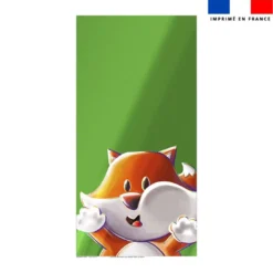 Coupon pour serviette de plage motif Renard Lou-Stick - Création Stillistic