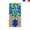 Coupon pour serviette de plage motif vase bleu