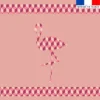 Coupon pour serviette de plage rose motif flamant cubique