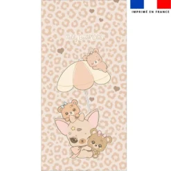 Coupon pour serviette de plage motif chihuahua léopard - Création Jolifox